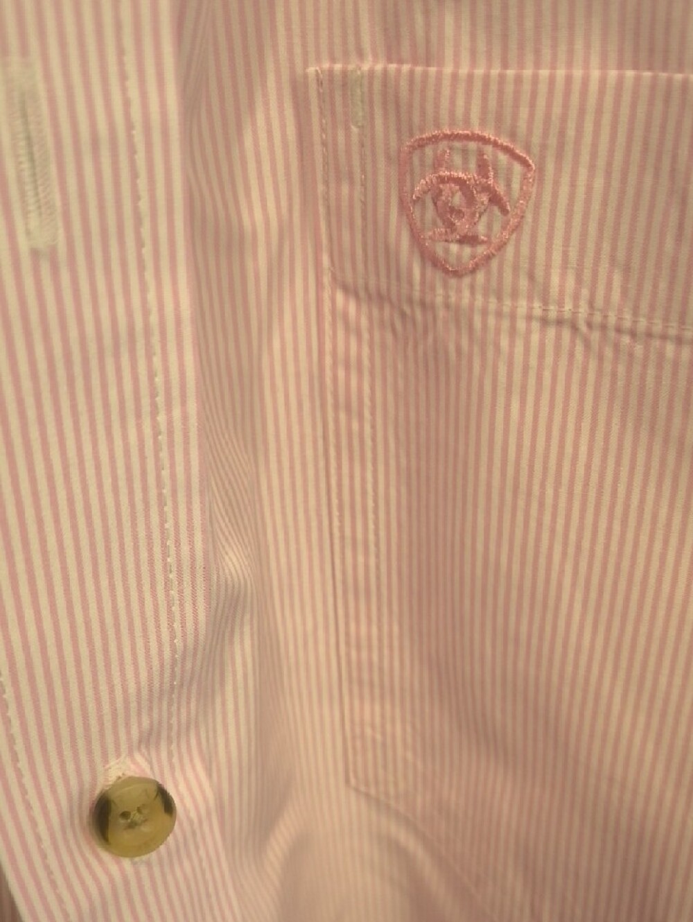 Ariat Men’s Pink Micro-Stripe Dress Shirt Pro Series XXL - Picture 3 of 5